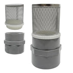 1" Stainless Steel Filter Cover Connected to 1 inch/DN25 Grey PVC Filter Water Pipe, Vent Cap Suction Strainers Used to Remove Debris and Reduce Solid Entry(1pcs)