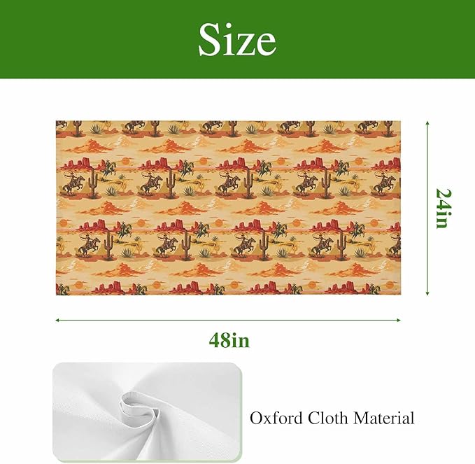 Tropical Plant Cactus Fluorescent Light Covers 1 Pack Western Cowboy Horse Sunset Desert Ethnic Magnetic Fluorescent Ceiling Lights Filters for Office Classroom Home Drop Ceiling 4x2 Feet