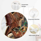 Farm Donkeys Living Room Curtains 84 Inch Length, Window Curtains Tab Top, Farmhouse Barn Funny Animals Butterfly Light Filtering Window Treatments Drapes 52"x84" 2 Panel
