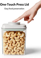 Airtight Food Storage Container with One-Touch Lid, 4.22 QT / 4.0 L Stackable Durable BPA-Free PET for Flour, Sugar, Cereal & Kitchen Pantry Organization.