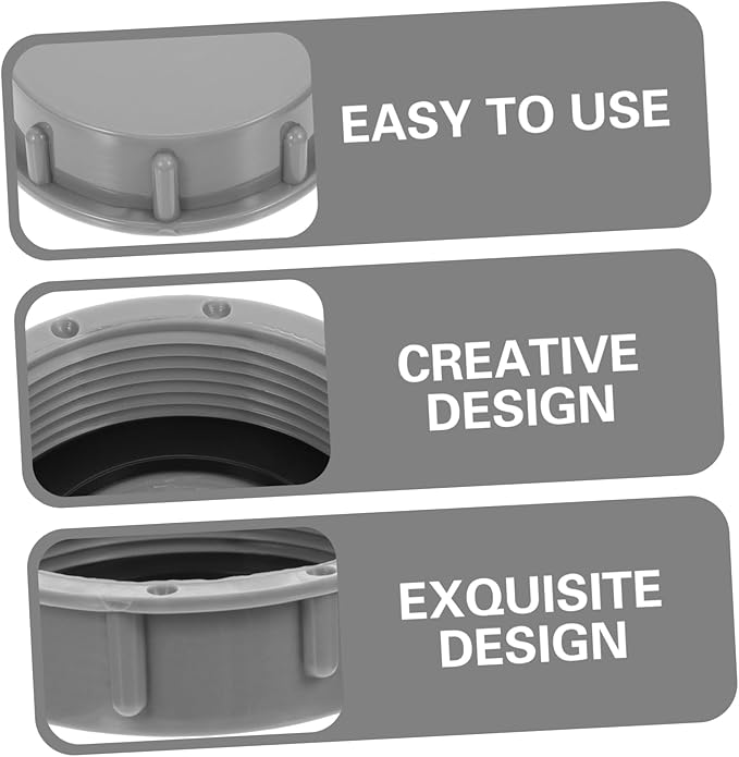 DOITOOL 18pcs Pp Pipe Caps for Drainage Caps for Waste Processing Easy Installation Grey Color for Bathroom Kitchen Use