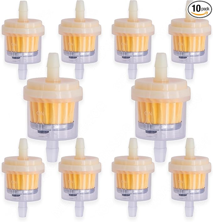 10PCS 3/16" 5mm-6mm Gas Inline Fuel Filter, with magnet, Fit for ATV Scooter Moped Go Kart Dirt Bikes Snowblower Motorcycle Lawnmower Taotao Small Tractors Snowmobiles and Other Small Engines