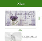 Fluorescent Light Covers for Ceiling Lights Lavender Flower Magnetic Light Filters 2 Pack 4x2 ft Watering Can Purple Old Postcard Wood Ceiling Lights Cover for Classroom Office School Drop Lamp Decor