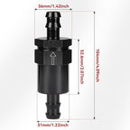 1/2" Billet Inline Fuel Filter 30 Micron Aluminum Black