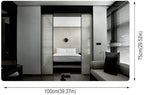 Wall Mirror Modern LED Bathroom Mirror with Defogging Backlit Bathroom Mirrors with Light and Touch Sensor Switch Demister Pad (Color : D Size : 50CMx70CM) (C 60CMx80CM)