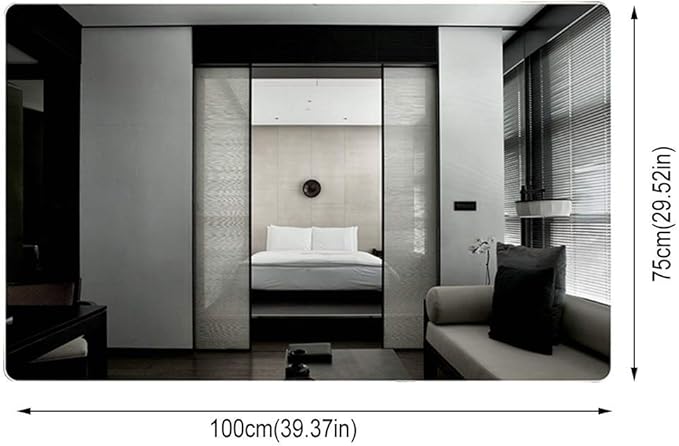 Wall Mirror Modern LED Bathroom Mirror with Defogging Backlit Bathroom Mirrors with Light and Touch Sensor Switch Demister Pad (Color : D Size : 50CMx70CM) (C 60CMx80CM)
