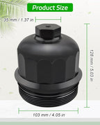 Fuel Filter Housing Cap Fit for GM Duramax 6.6L L5P (Chevy Silverado/GMC Sierra 2500HD 3500HD) 2017-2020，Fit for Cruze 2.0L 2014-2015 Cruze 1.6L 2017-2019 (without TP1015 fuel filter)
