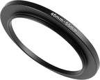 46-55mm Metal Step-Up Ring Adapter Compatible with Mirrorless Cameras DSLR Lens, UV CPL ND Filter Thread Converter, Black