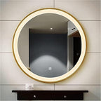 Bathroom Mirror, Round Illuminated LED with Demister Pad with Touch Control Touch Dimmer Switch(60cm/23.6in)