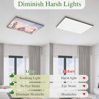 Fluorescent Light Covers for Drop Ceiling Watercolor Running Horse Cactus Magnetic Light Filters, Desert Hill Ombre Sky Ceiling Shade Filters for Home Classroom Office,2x4 ft,3Packs