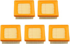 Air Filter Replacement 4180 141 0300 for KM91R/KM131/FS89/FS91/FS111/FS131/FS311 String Trimmer and Brush Cutter Models 5 Pack for Outdoor Power Equipment