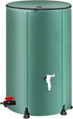 Collapsible Rain Barrel Water Storage Containers-100 Gallon Portable Rainwater Collect System Water Tank to Collect Rainwater from Gutter Downspout Water Catcher with Spigots,Filter＆Overflow Kits