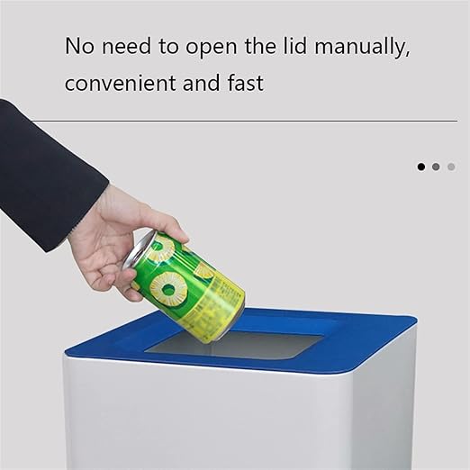 GLigeT Outdoor Trash can White Combined Trash Can Large-Capacity Square Sorting Trash Can Outdoor Direct Throw Trash Can Without Cover, Anti-Fingerprint Technology 48L Trash Can (Size : C)