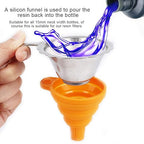 ASHATA 3D Printer Resin Filter,3D Printer Accessories Photosensitive Resin Filter Funnel Combination Light Curing Consumable Filter,Resin Filter Cup+Silicon Funnel Disposable for 3D Printer