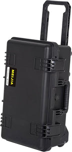MEIJIA Premium Waterproof Hard Compact Rolling Camera Case with customizable fit foam and wheels,Full Protection with Light&Convenient Design,21.7"x14.1"x8.8",Elegant Black