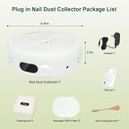 Nail Dust Collector,Compact & Quiet Manicure Vacuum with 2 Filters & Dust Brush for Acrylic Nail Filing,Polishing & Nail Dust Removal,Ideal for Home Salon & Mobile Nail Techs