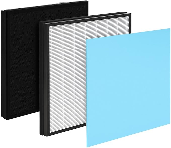 Nispira RFM80 Oran True HEPA/Activated Carbon/Preliminary Filter Set Compatible with Max RFM80 Air Purifier OVHM80. 3 Set