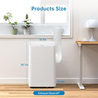Portable Air Conditioner 15000 BTU ，Air Conditioner for Rooms Up to 850 Sq.Ft – AC With Sleep Mode, Dehumidifier, Fan, Remote Control & 24H Timer, for Bedrooms Living Room, Dining Room, White