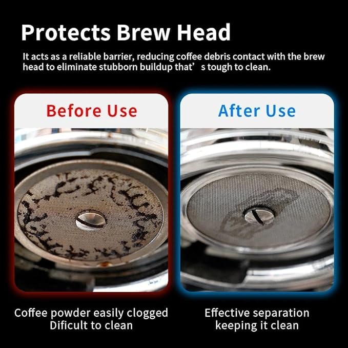 watchget 58.35mm Espresso Puck Screen Reusable Mesh Coffee Filter 0.7mm Thickness Puck Screen Stainless Steel Lower Shower Screen for 58mm Protafilter Basket