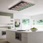 Fluorescent Light Covers for Ceiling Lights Colorful Flowers Magnetic Light Filters 1 Pack 4x2 ft Abstract Lines Floral Ceiling Lights Cover for Classroom Office School Home Drop Lamp Decor