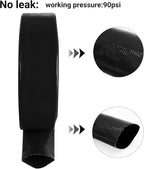 2.5" x 50 FT Pool Backwash Hose, Black Heavy Duty Reinforced PVC Lay Flat Water Discharge Hose for Swimming Pool Filter Pump,with 2 Clamp