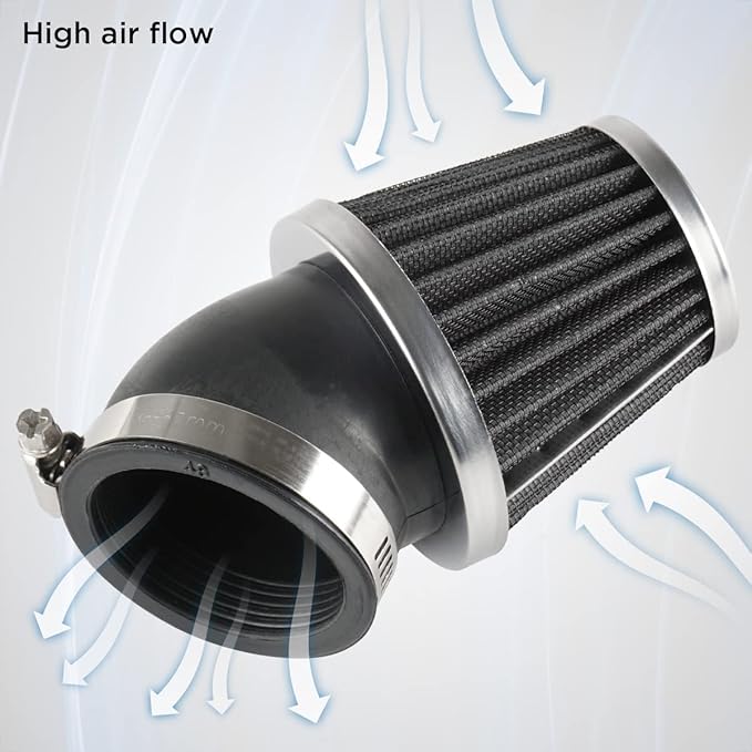 Evermotor 45mm 46mm 47mm Air Filter Carburetor Cleaner Fit in Motorcycle Honda Yamaha Kawasaki Suzik for 50cc 70cc 90cc 110cc 125cc 150cc Mini Bike,Dirt Bike,GY6