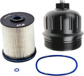 iFJF TP1015 Fuel Filter and 134001 Housing Cap Replacement for Duramax 6.6L 2017-2024 Chevy Silverado/GMC Sierra 2500HD 3500HD L5P Diesel Engine(Black Cap)