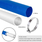 Eastrans 1-1/4'' x 50ft Blue PVC Lay-Flat Backwash Hose for Swimming Pools, Heavy Duty Discharge Hose Reinforced Pool Drain Hose, Weather Resistant Ideal for Water Transferring