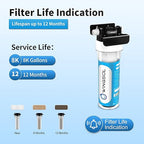 WINGSOL Under Sink Water Filter with Faucet, Reduce Heavy Metals/Chlorine/PFAS/PFOA/PFOS/Odor/Sediment, NSF/ANSI 42&53 Improve Taste, EZ Change Life Indication Mineral pH+ Sink Water Filter