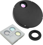 Astromania 1.25" Multiple 9-Position Filter Wheel for Telescope - with LRGB Filter Set
