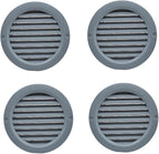 VENTS-US – 4" Round Vent Cover in Light Grey for Air Supply or Exhaust Air Applications - Built-in Insect Screen Mesh and Flange - Compatible with 4 Inch Diameter Ducts (4-Pack)