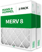 Mann+Hummel 20x25x4 MERV 8 Pleated HVAC AC Furnace Air Filters. 2 Pack. (Exact Size: 19.5 x 24.5 x 3.75 Inches)
