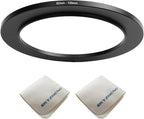 82mm Lens to 105mm Camera Lens Adapter 82mm to 105mm Step Up Ring Adapter Ring for All Brands of UV ND CPL, with Premium Lens Wiping Cloth 2 Pack (82mm-105mm)