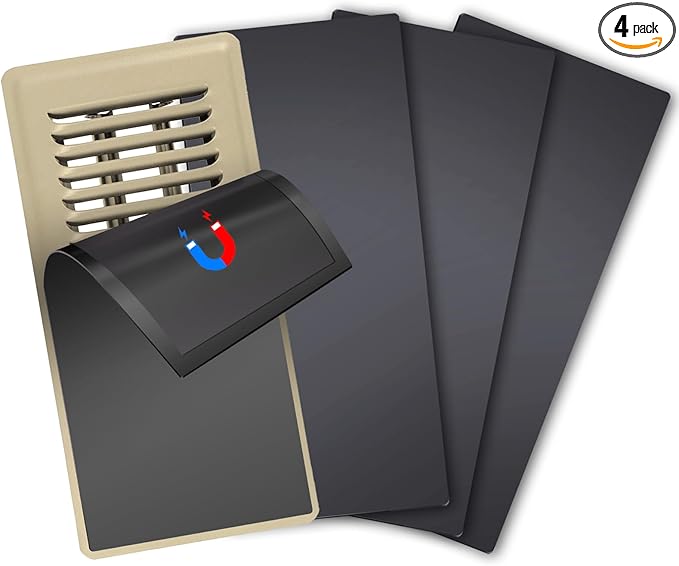 Magnetic Floor Register Vent Covers, 5.5 x 12 Inch Superior Hold Vent Covers for Home, Air Vent Covers for Sealing Floor, Wall, and Ceiling Registers, RV and HVAC