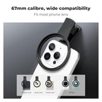 K&F Concept 67mm Thread Clip for Smart Phone, Large Caliber Phone Filter Adapter, Compatible for iPhone 16 15 Pro Max 14 13 12 11 Samsung Galaxy S22 S23 Ultra Galaxy S22 S24 Ultra(Filter Not Included)