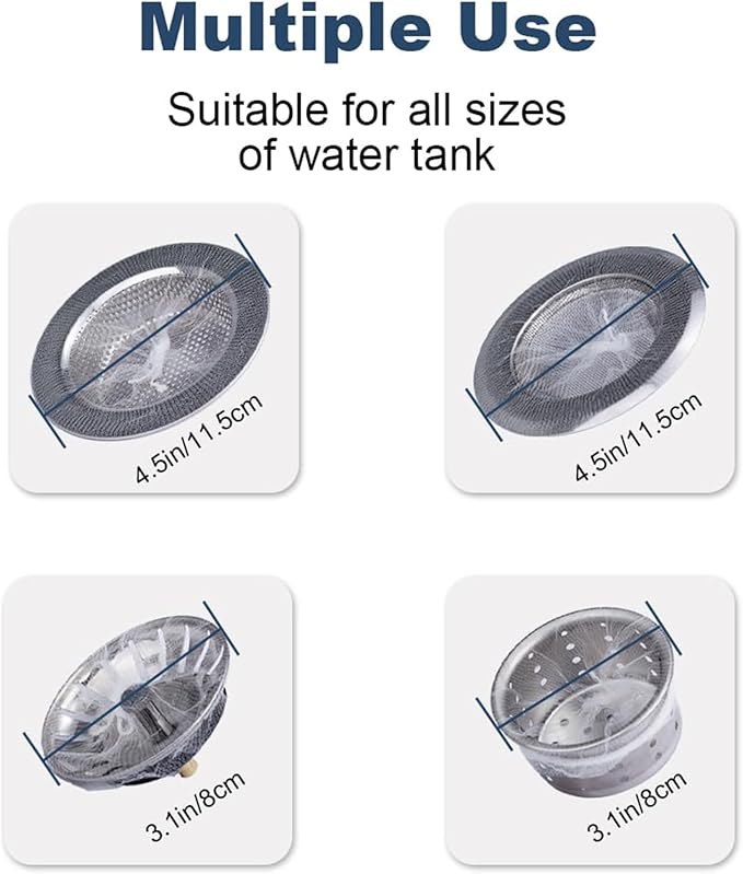 Disposable Sink Strainer Mesh Bags - Kitchen Accessories Sink Drain for Collecting Kitchen Food Waste Leftover Garbage (800)