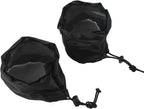 2 Pack Grow Tent Vent Duct Filter Covers with Elastic Band and Fixed Buckles, Silver-Coated Oxford and Mesh Cloth for Plant Greenhouses, Fits 4in 6in 8in Openings, Black(4in)