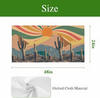 Fluorescent Light Covers for Ceiling Lights Cactus Desert Magnetic Light Filters 4 Pack 4x2 ft Boho Abstract Sun Mountain Rainbow Ceiling Lights Cover for Classroom Office School Home Drop Lamp Decor