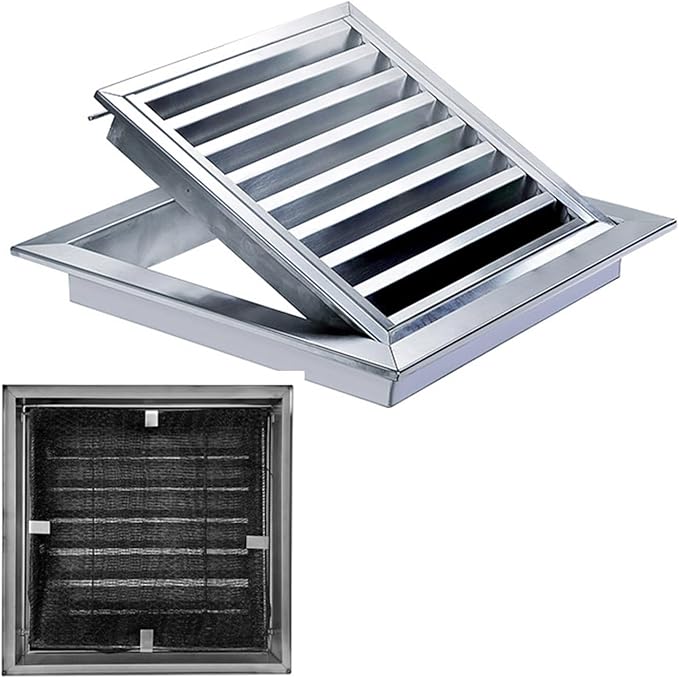 Square Stainless Steel Vent Grille with Removable Filter Mesh, Weatherproof Louver Air Return Vent Cover for Home/Shed/Garage/Roof(28x28in/71x71cm)