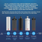 PaniFlow, Water Filter System, 5 Stages Ultrafiltration Water Purifier for Sink, Pur Water Filter, 90 L/H, Tankless Instant Water Purifier for House, Filter Replacement Indicator (Stainless Steel)