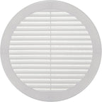 Vent Systems 8" Inch (Opening Dimensions) - Pack of 100 - White Soffit Vent Cover - Plastic Round Air Vent Grille - Built-in Mesh Screen - HVAC Register Louver for Bathroom, Home, Kitchen