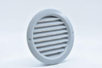 VENTS-US - 6" Round Plastic Vent Cover in Light Grey with Built-in Insect Screen Mesh and Flange for Supply or Exhaust Air Applications - Compatible with a 6 Inch Duct Diameter