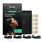 Intake Breathing Magnetic Nasal Strips Starter Kit (15 Count, Black) - Boost Oxygen Intake, Reduce Snoring, Improve Sleep Quality - Sweat Resistant, Nasal Strips - Extra Strength Snoring Solution