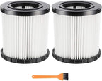 2 Pack DCV5801H Wet/Dry Vacuum HEPA Replacement Filter Compatible with DeWalt DCV580 & DCV581H, Reusable and Washable