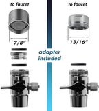 iSpring CT10-CL Countertop Water Filter, Multi-Layer Faucet Water Filter System with Versatile Faucet Adapter, Reduces Heavy Metals, Bad Odor, and Chlorine, Clear