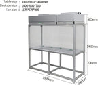 Vertical Laminar Dust Free Room Bench Double Use 70.86x23.62in Flow Hood Air Flow Clean Workbench Aluminum Workshop for Phone Repair with HEPA-Filter Laboratory Using