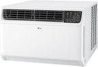 LG 14000 BTU Window Air Conditioner Energy Saving Dual Inverter Remote Control WiFi Enabled Works w/LG ThinQ, Alexa Washable Filer Ultra-Quiet Cools 700 Sq.Ft. for Large Room AC Unit White LW1522FVSM