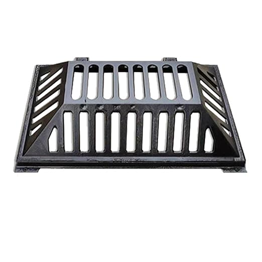 Manhole Cover and Frame Ductile Iron, Heavy Duty Drain Grate, One-Piece Design, Reinforced Drainage Covers for Yard, Garden, Construction Sites(60 * 40 * 15 cm/24 * 16 * 6 in)