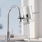 iSpring Faucet Water Filter DF2-CL for Kitchen, Bathroom, or RV Sink, 500 Gallons Long Life, Clear with Aerator