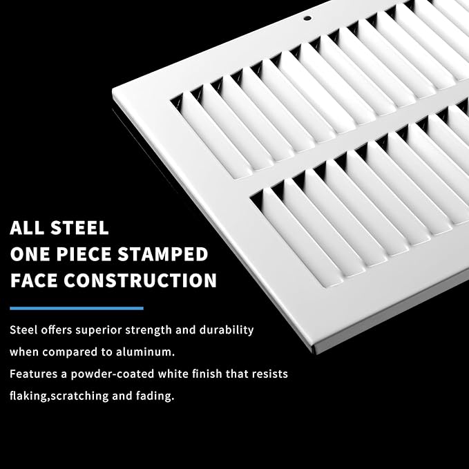 12x8 Vent Cover(Duct Opening Size),Air Return Vent Cover,Flat Vent Cover,Rejillas De Aire Acondicionado para Casa,Return Air Grilles,Outer Dimensions:13.75"Wx9.75"H(12"W x 8"H, Duct Opening)